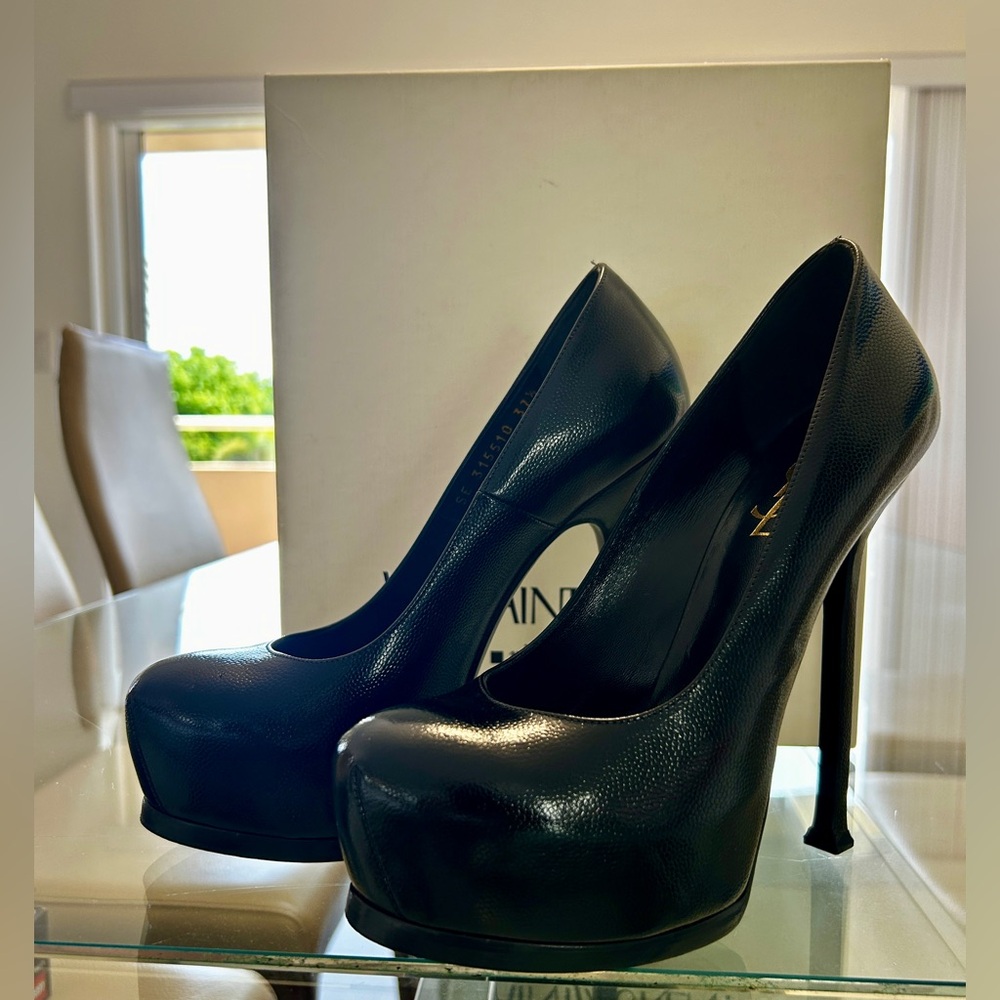 YVES SAINT LAURENT VERNIGOLF NERO PLATFORM